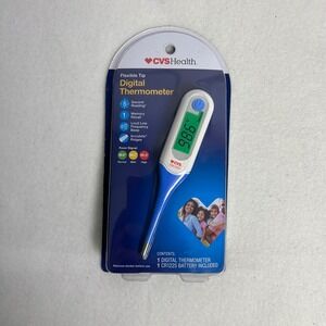 Medical Grade CVS Health Unisex Blue Flexible Tip 5-Second Digital‎ Thermometer